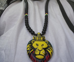Lion Headed Glass Beaded Necklace