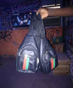 RBG Black Leather Chest Bag